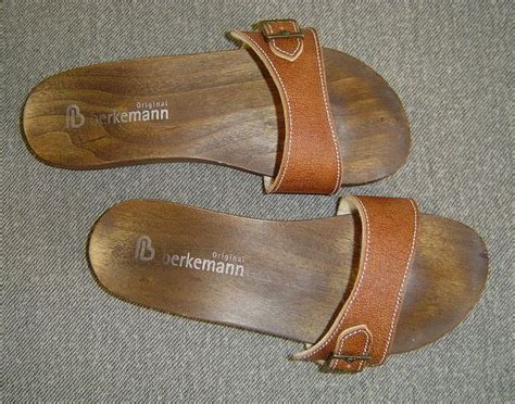Berkemann B Flat Sandals Slip On Sandal Clogs Wooden Sandals