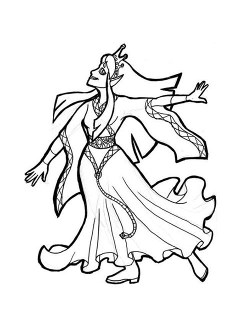 Dibujo para colorear princesa - Dibujos Para Imprimir Gratis