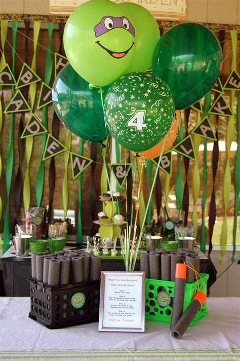 Teenage Mutant Ninja Turtles Birthday Party Ideas