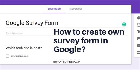 How To Create A Survey Using Google Error Express