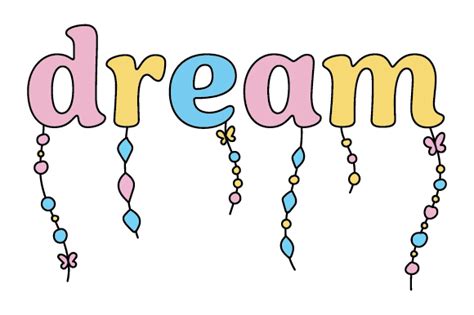 Dream Wordart Svg Cut File By Creative Fabrica Crafts · Creative Fabrica