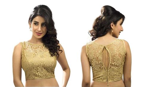 15 Latest Golden Blouse Designs With Images