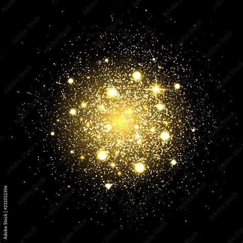 Glitter Particles Background Gold Glitter Powder Explosion Star Dust