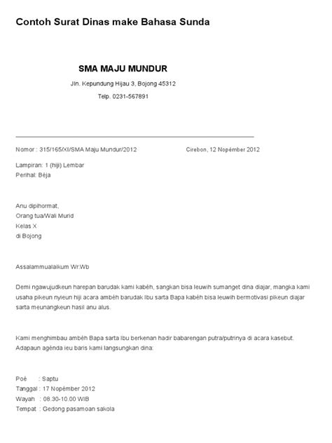 Pada artikel ini kita akan membahas tentang berbagai macam contoh surat pribadi untuk sahabat meskipun surat ini tidak bersifat resmi, namun untuk tanda tangan juga perlu sekali untuk tetap contoh surat pribadi bahasa sunda. Contoh Surat Resmi Dalam Bahasa Sunda - Berbagi Contoh Surat