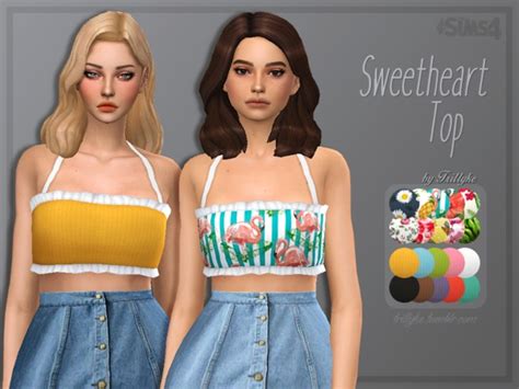 Trillyke Sweetheart Top The Sims 4 Download Simsdomination
