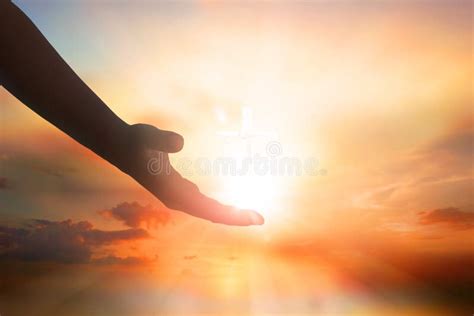 Hands Of Jesus Christ Silhouette Stock Photo Image Of Christian