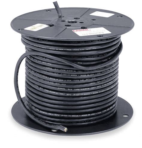 Carol Portable Cord 3 Conductors 14 Awg Wire Size Epdm Rubber Black