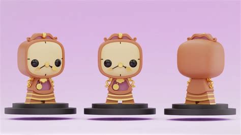 3d Model Funko Pop 3d Model Cogsworth Beauty And The Beast Vr Ar