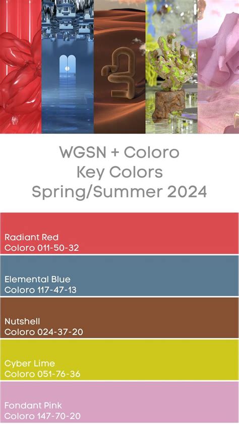 WGSN Key Colors S S 2024 Trends Color Wgsn Coloro Colour Summer
