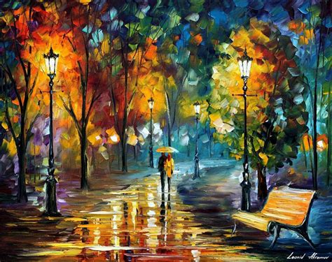 Evening Soul Of The Rain — Palette Knife Oil Painting On Canvas By Leonid Afremov Oil Painting