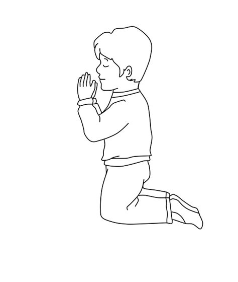Praying Boy Coloring Page Bible · Free Image On Pixabay