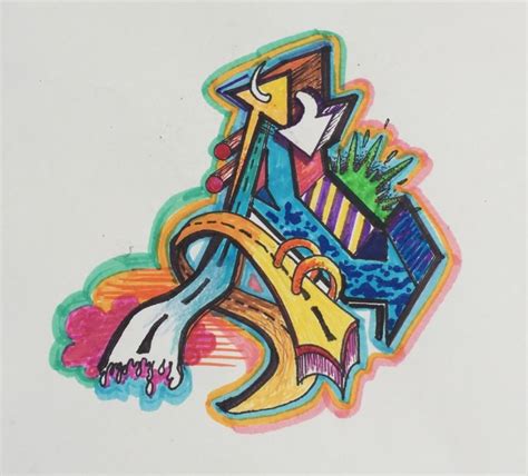 One Point Perspective Graffiti Style Letter Art Lesson Plans