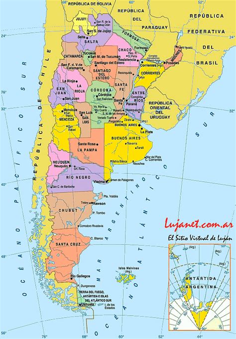 El Territorio Argentino Mapa De La Republica Argentina