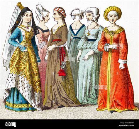 These German Women Date To 1450 To 1500 And Represent From Left To