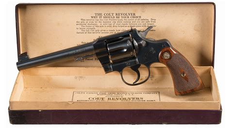 Colt Officers Model Heavy Barrel Revolver With Box