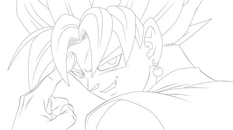 Black Goku Lineart - Dragon Ball Super by ELTaay on DeviantArt | Dragon