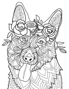 Download this german shepherd dog set vector illustration now. 200+ Coloring - dogs ideas | coloring pages, dog coloring ...