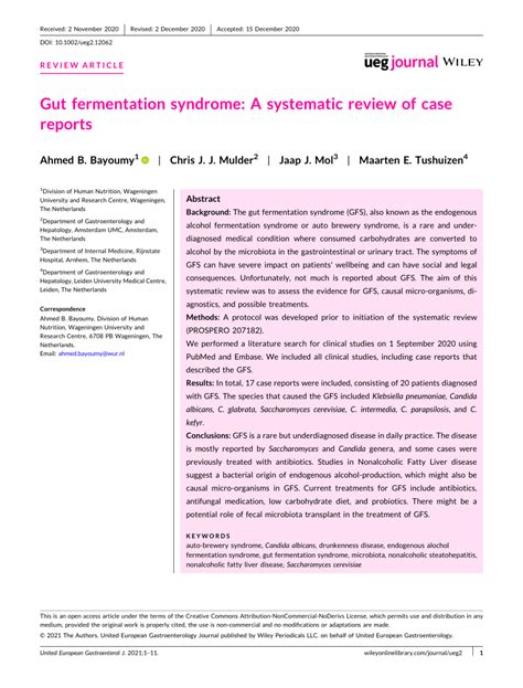 pdf gut fermentation syndrome a systematic review of case reports
