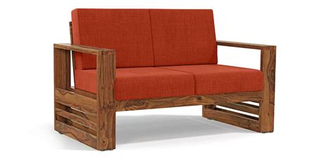 Great savings & free delivery / collection on many items. Parsons Wooden Sofa - Teak Finish (Sandy Brown) - Urban Ladder