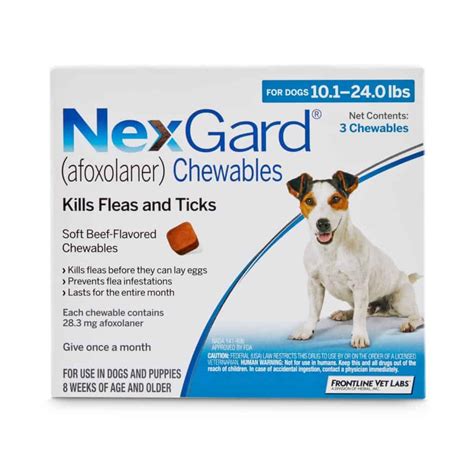 Nexgard Chewable Flea And Tick For Dogs 101 24 Lbs 3 Pack Upco