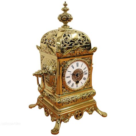 Antiques Atlas Victorian Cast Brass Mantel Clock