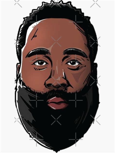 James Harden Cartoon Doodle Edition Sketch Sticker For Sale By