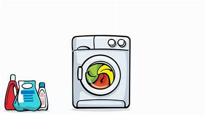 Washing Machine Cartoon Working Animation Alpha Clip