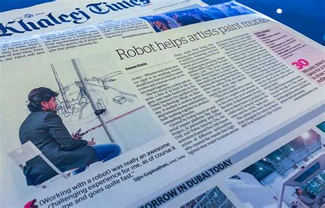 Khaleej times provides complete uae news and international news coverage and online utilities like dubai gold price, dubai draft rate, uae exchange rate, and more. Live Art with robot at Gitex Technology week, Khaleej times