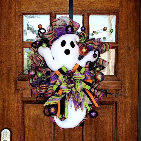 Halloween Wreaths For Front Door Etsy
