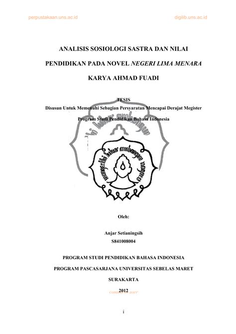 Contoh Makalah Analisis Novel Sosiologi Sastra | My Skripsi