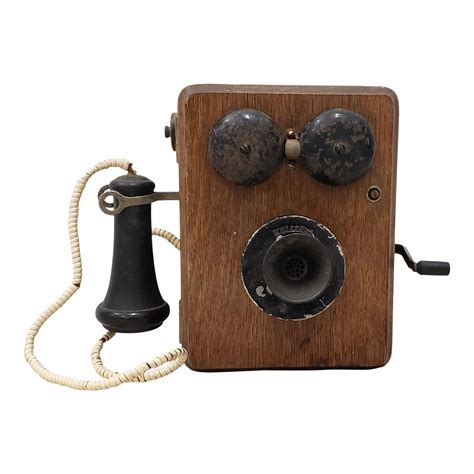 Check out our old phone box selection for the very best in unique or custom, handmade pieces from our shops. Old School Antique Kellogg Wooden Box Wall Phone | Chairish