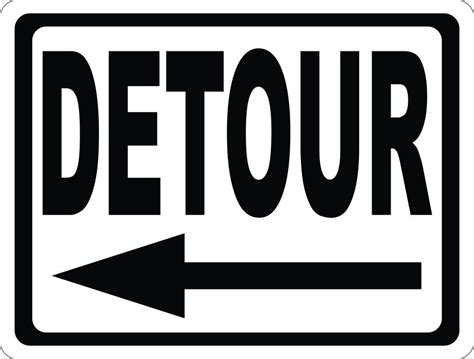 Detour Sign Vinyl Graphics New Sign Printable Signs