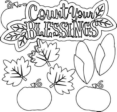 Awesome Large Count Your Blessings Coloring Page Coloring Pages