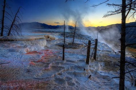 Mammoth Hot Springs At Sunrise A Photo On Flickriver