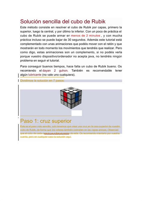 Pdf Solución Sencilla Del Cubo De Rubik Dokumentips