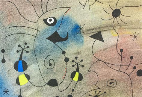 Sold Price Joan Miro Spanish Surrealist Mixed Media 1940 May 4 0120