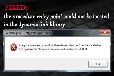 Fixed The Procedure Entry Point Could Not Be Located Minitool Partition Wizard