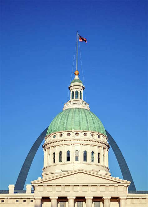 St Louis City Hall And Gateway Arch Photograph By Joseph S Giacalone
