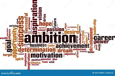 Ambition Word Cloud Stock Vector Illustration Of Hope 222178654