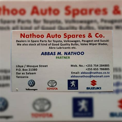 Nathoo Auto Spares And Co Dar Es Salaam