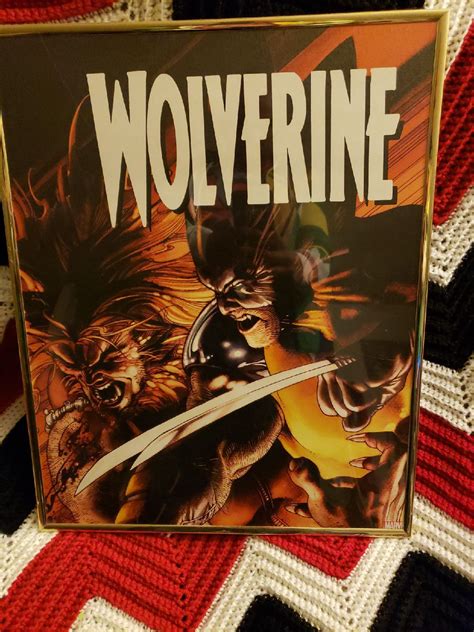 Marvel Wolverine Comic Books Comic Book Cover Sabertooth Poster On