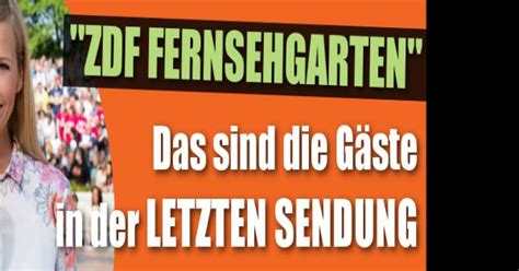 Jährlich werden etwa 16 bis 21 sendungen produziert. "ZDF Fernsehgarten" als ZDF-Wiederholung: In der Mediathek ...