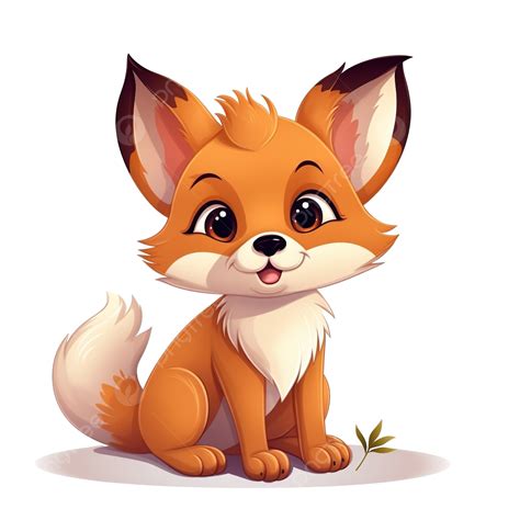 Playful And Lively Captivating Illustration Of A Cute Cartoon Fox Cute