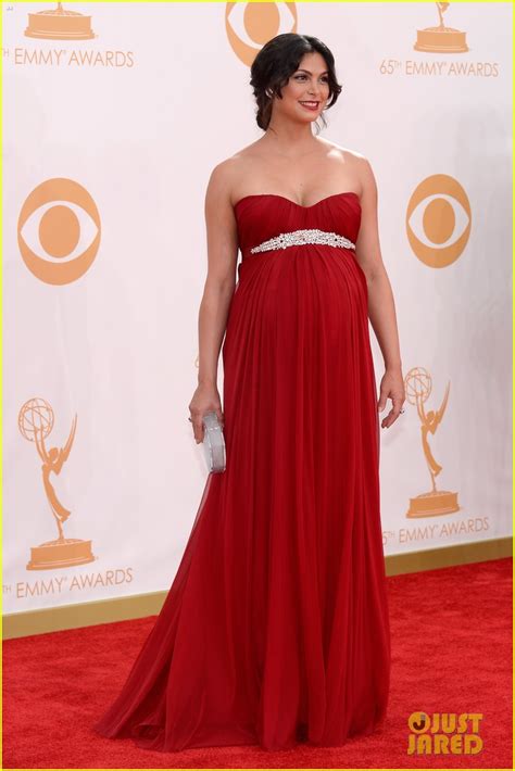 Pregnant Morena Baccarin Emmys Red Carpet Photo Photos Just Jared
