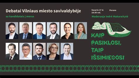 Vilniaus miesto savivaldybės kandidatų į merus debatai YouTube