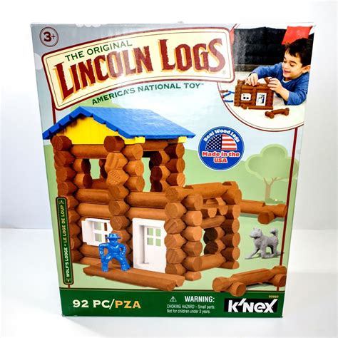 Hasbro Knex The Original Lincoln Logs Wolfs Lodge 92 Pieces