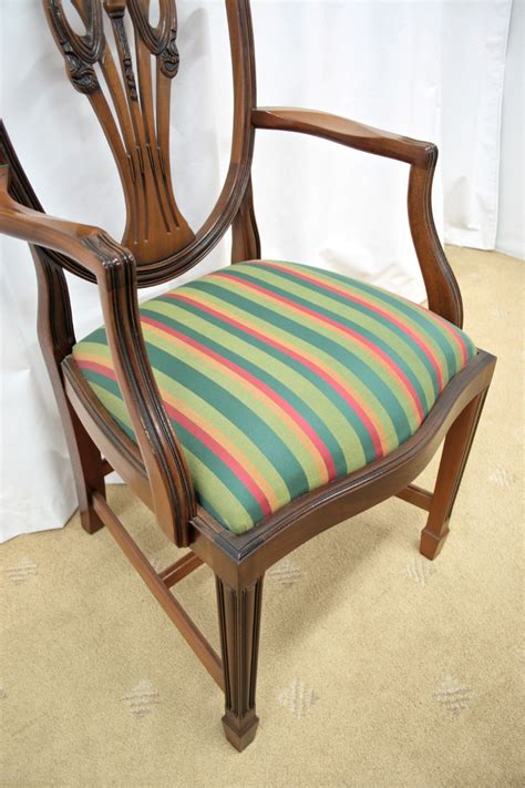 They come in a variety of styles and materials with colours ranging from colours and styles vary considerably depending on the material used. Six Mahogany Shield Back Dining Chairs For Sale | Antiques ...