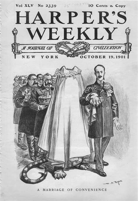 Engraving A Marriage Of Convenienceengraving From Harpers Weekly October 26 1901 By