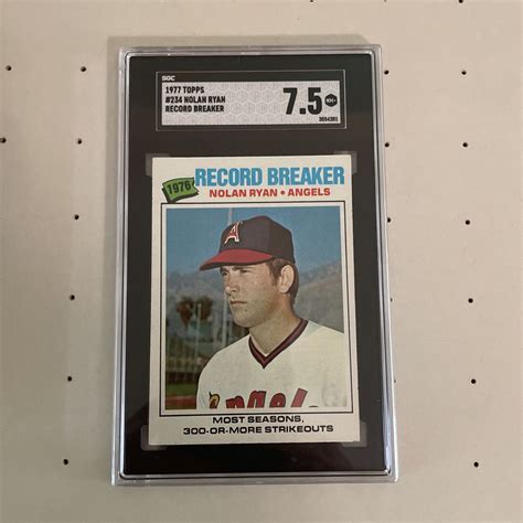 Nolan Ryan 1977 Topps #234 Record Breaker SGC 7.5 for Sale in Port St