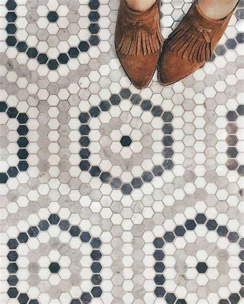 Riverside Dr Mosaics2 Penny Tile Patterned Floor Tiles Mosaic